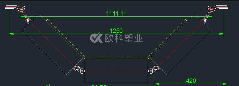 聚乙烯吊環(huán)托輥